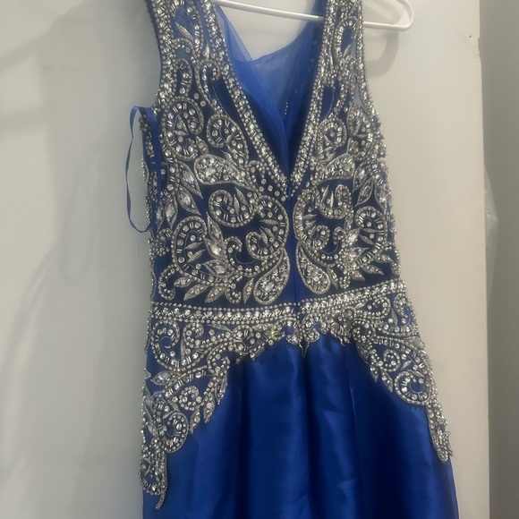 Navy with silver accent dress women’s - Picture 4 of 6